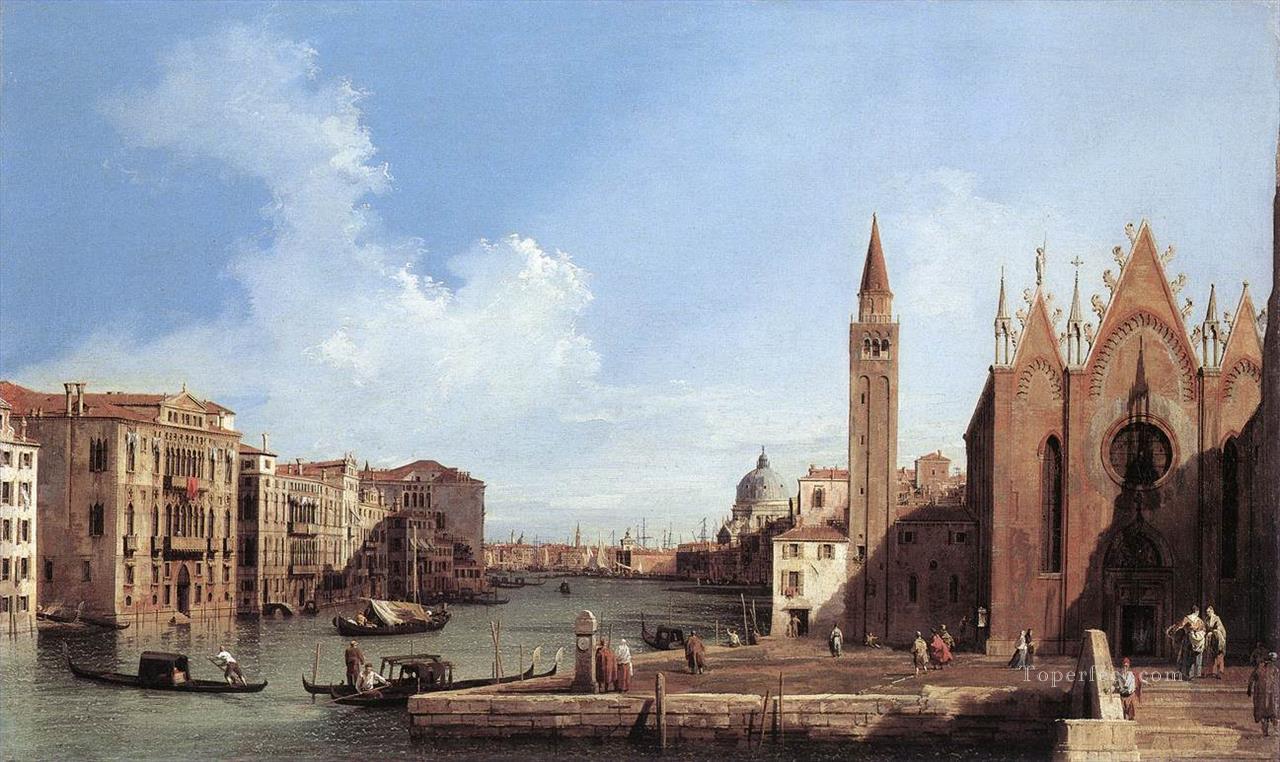 Grand Canal From Santa Maria Della Carita To The Bacino Di San Marco Canaletto Venice Oil Paintings